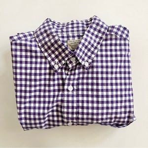 Purple & White Gingham Button-Up Shirt